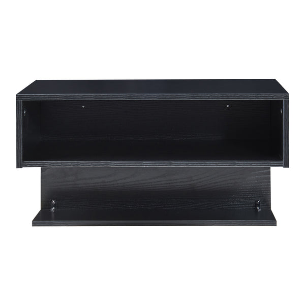 Väggmonterad hylla Gauldal 57x30x32 cm Svart [en.casa]
