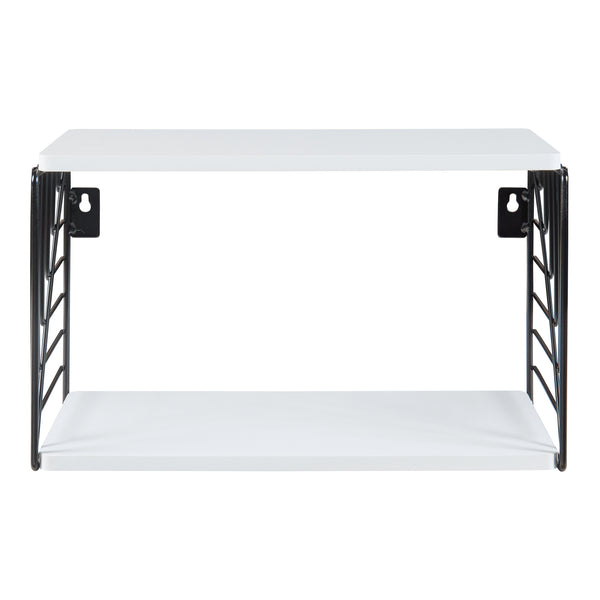 Vägghylla Moss 39x18x23 cm metall [en.casa] 