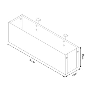 Blomlåda Achtkarspelen 50x12x15cm Antracit [en.casa]
