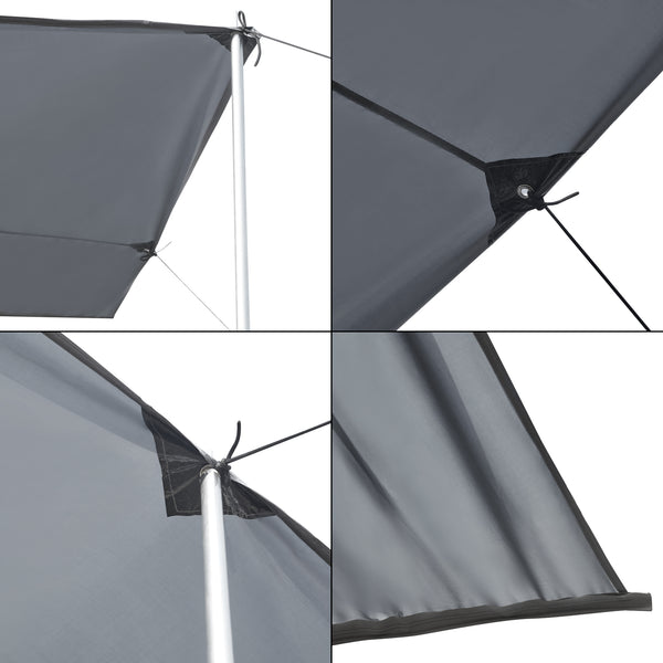 Husvagnsmarkis Beuningen 400x240x235 cm Grå [pro.tec]