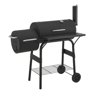 Smoker grillvagn Arielli 115x110x64cm svart [casa.pro]
