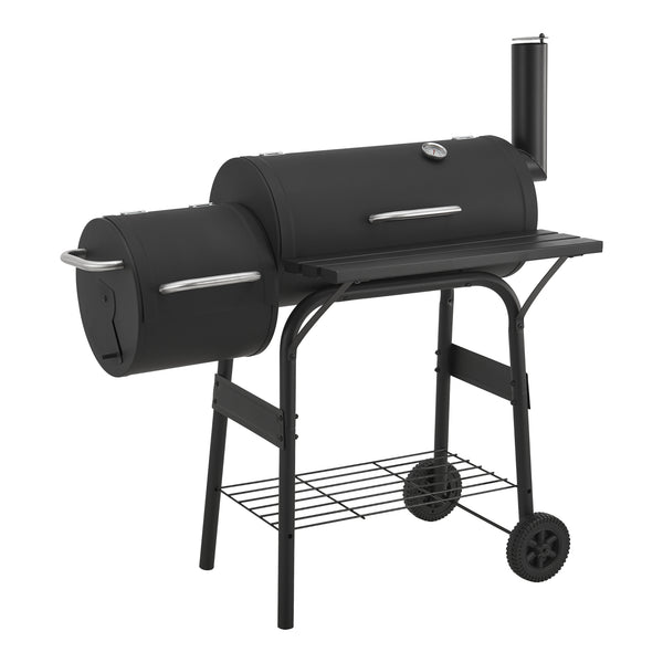 Smoker grillvagn Arielli 115x110x64cm svart [casa.pro]