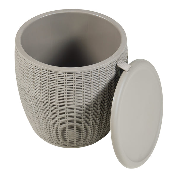 Kylbox-pall Avetrana 44xØ40 cm Ljusbrun [casa.pro]