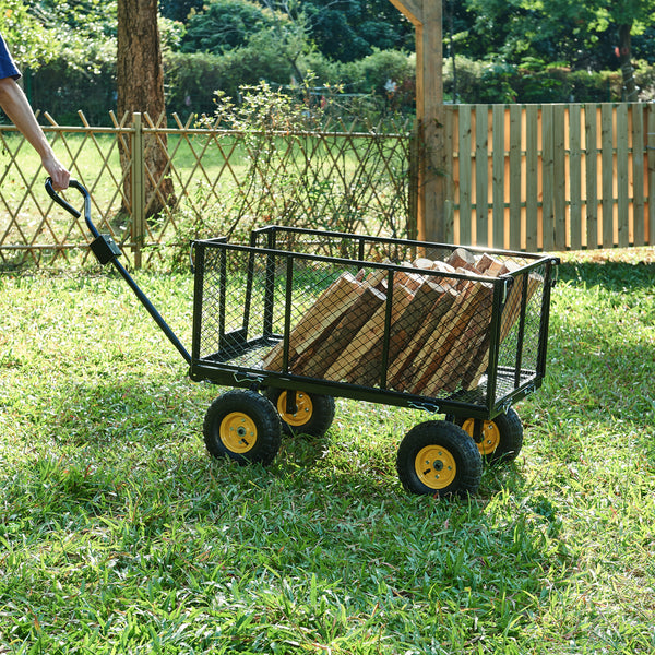 Bollerwagen Corropoli 112x51 cm max. 550kg Svart/Gul [pro.tec]