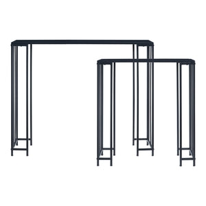 Konsolbord Ørsta 2-pack Svart [en.casa]