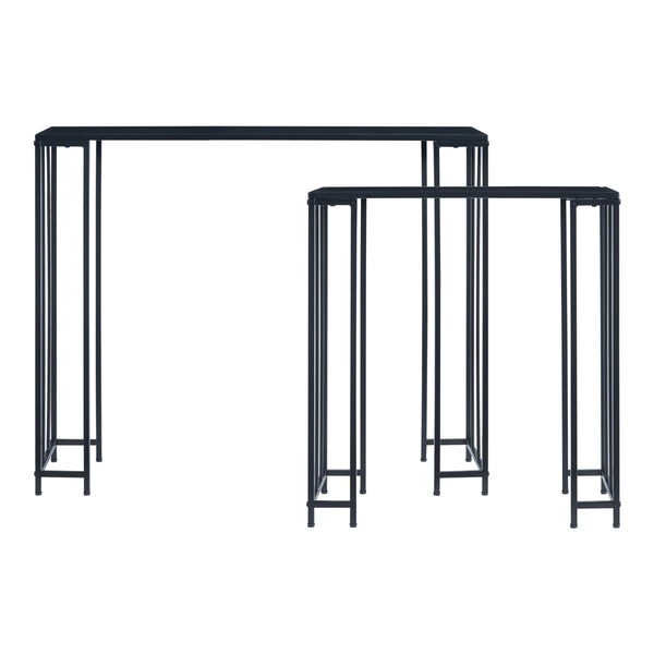 Konsolbord Ørsta 2-pack Svart [en.casa]