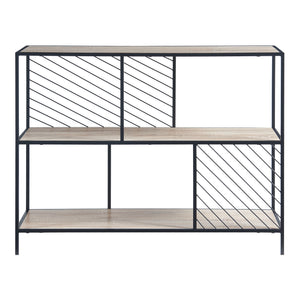 Konsolbord Övertorneå 100x30x75 cm Svart/Ek [en.casa]