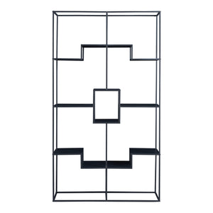 Fristående hylla Råde Metall 180x100x35 cm Svart [en.casa]
