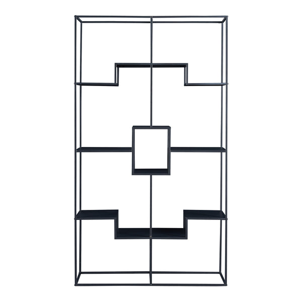 Fristående hylla Råde Metall 180x100x35 cm Svart [en.casa]