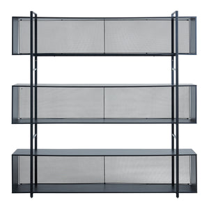 Fristående hylla Randaberg 180x180x33 cm Svart [en.casa]