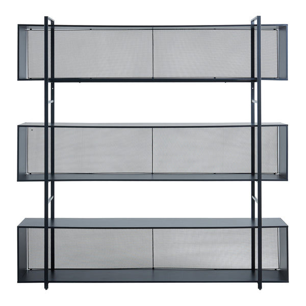 Fristående hylla Randaberg 180x180x33 cm Svart [en.casa]