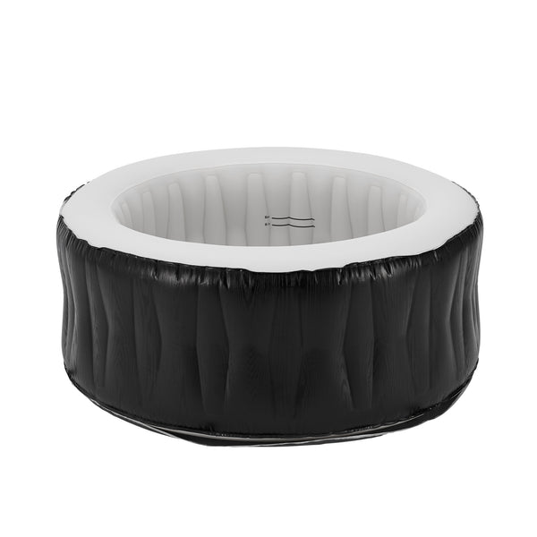 Uppblåsbart spabad Carbone Ø165x70 cm svart vit [pro.tec]