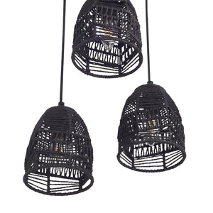 Taklampa Andover Metall+Rattan Svart [lux.pro]