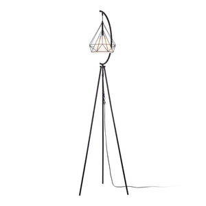 Golvlampa Austell Metall 171cm Svart/Vit [lux.pro]