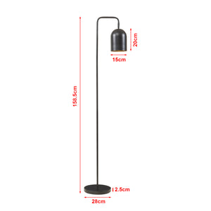 Golvlampa Barnard Metall 159 cm Svart [lux.pro]