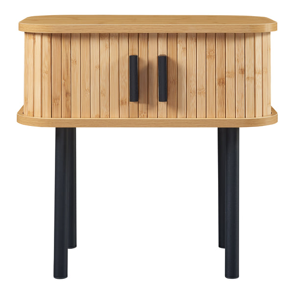 Sidobord Tvedestrand 48x30x45 cm Träfärgat/Svart [en.casa]