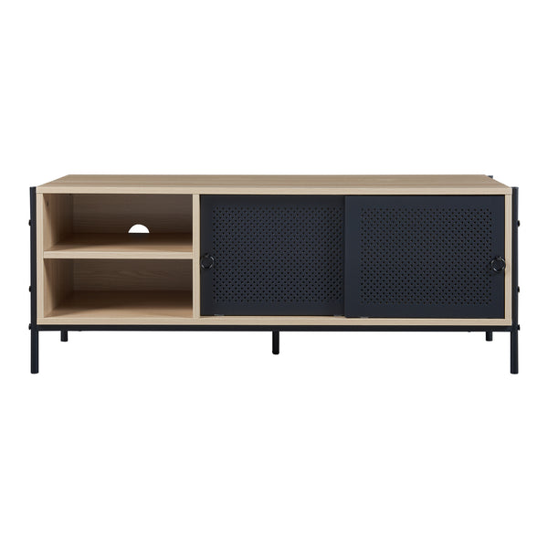 TV-bänk Tysnes 120x40x45 cm Eklook/Svart [en.casa]