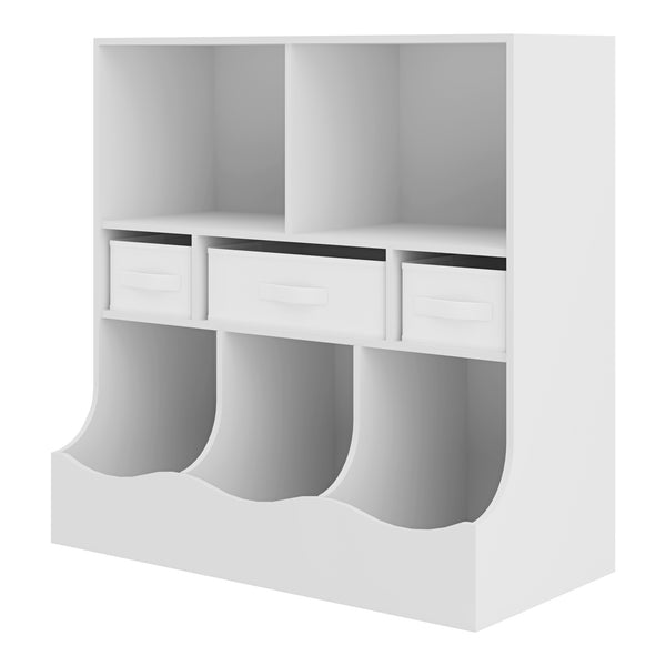Barnhylla Vastesa 75x80x40 cm Vit [en.casa]