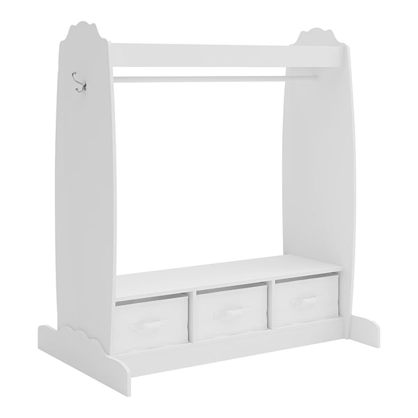Barnklädhängare Moskenes 107x95x61 cm Vit [en.casa]