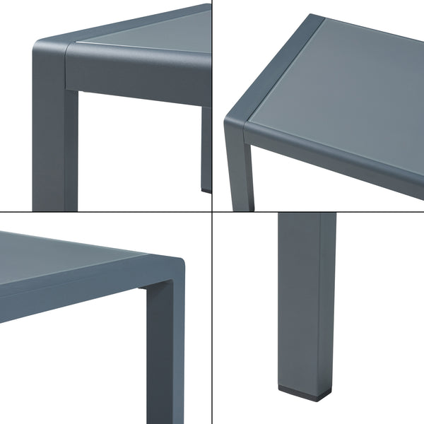 Trädgårdsbord Avise 100x60x40 cm antracit härdat glas [casa.pro]
