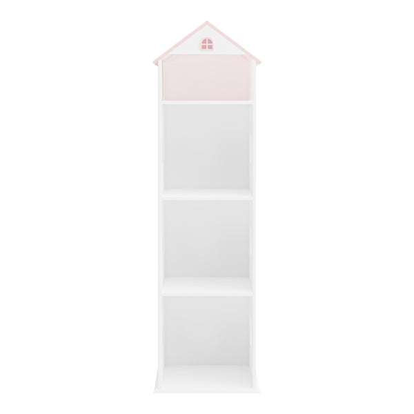 Barnhylla Vipsali 140x40x35 cm Vit/Rosa [en.casa]