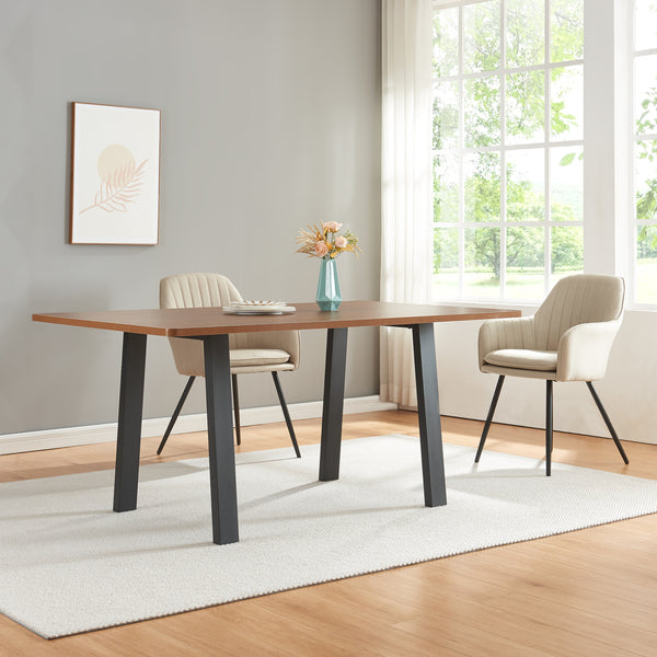 Bordställ 2-pack Kraftisried 72x70cm Svart [en.casa]