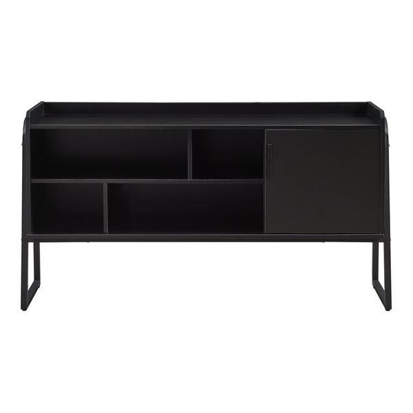 TV-bänk Storfjord 120x34x63 cm Svart [en.casa]