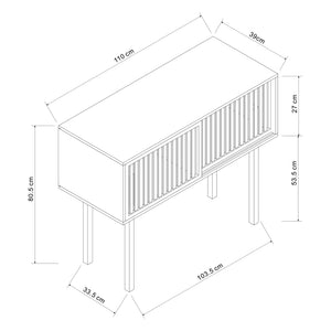 Avlastningsbord Ørland 110x39x80,5 cm bambu [en.casa]
