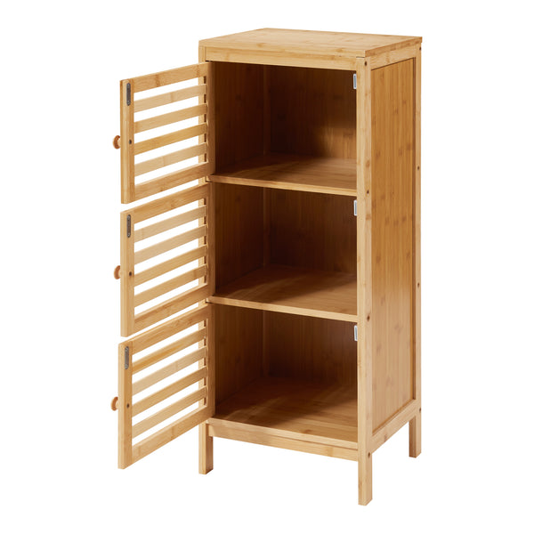 Sidobord med 3 dörrar Ypäjä 82x33x27 cm bambu [en.casa]
