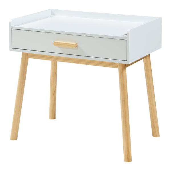 Möbelset Skjervøy för barn: bord och stol vit natur [en.casa] 