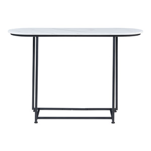 Konsolbord Nordfron 120x40x75 cm Marmor, vit [en.casa]