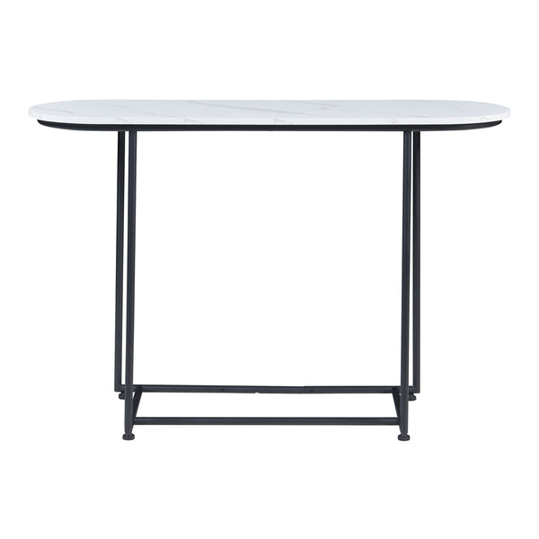 Konsolbord Nordfron 120x40x75 cm Marmor, vit [en.casa]