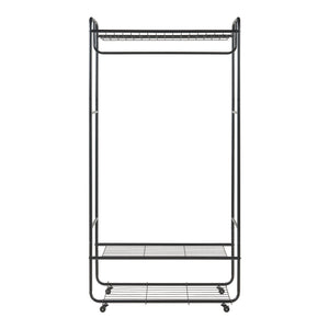Klädställning Vestvågøy med hjul 176x90x40 cm svart [en.casa] 