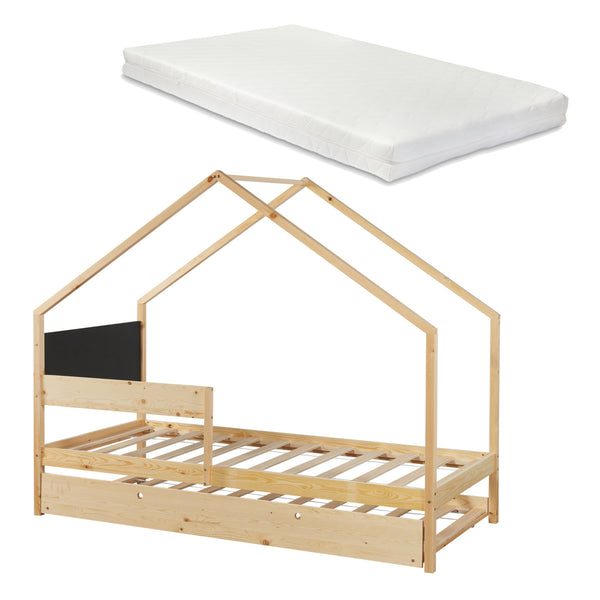 Hussäng Sodankylä med utdragbar säng med madrass 90x200cm [en.casa]