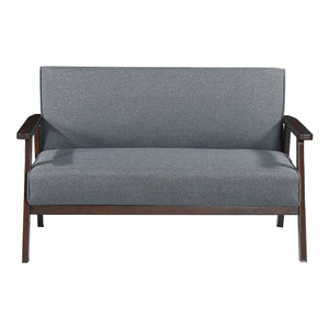 2-sits stoppad soffa Kinda 121x69x75 cm Grå [en.casa]