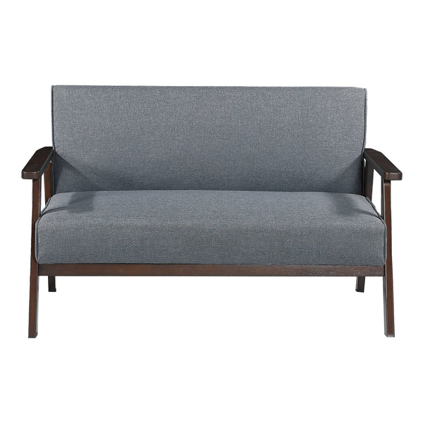 2-sits stoppad soffa Kinda 121x69x75 cm Grå [en.casa]