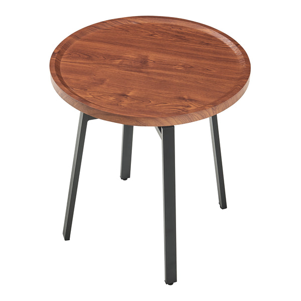Sidobord Mippeena 54xØ50 cm Svart/Valnöt [en.casa]