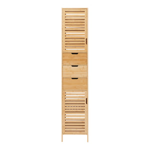 Högskåp Boksereys 180x35x35 cm Bambus [en.casa]
