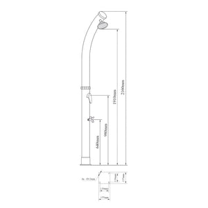 Solardusch Kebomi 216 cm 18 L [casa.pro]