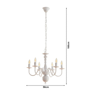 Kronljus Berkeley Metall Vintage-Vit [lux.pro]