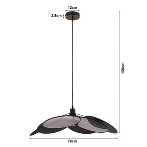 Taklampa Blackwood Metall/Textil Svart [lux.pro]