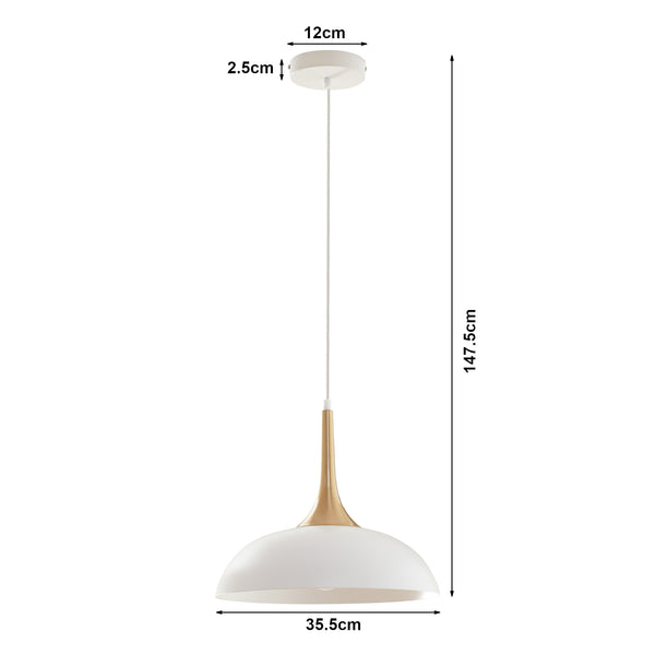 Taklampa Blairgowrie Metall Vit/Mässingsfärgad [lux.pro]