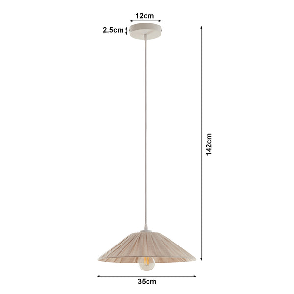 Taklampa Bridge Vit/Beige [lux.pro]