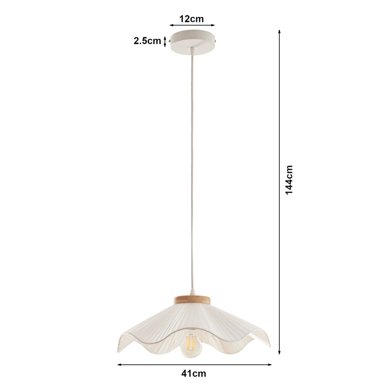 Måttskiss Taklampa Broadway Vit [lux.pro]