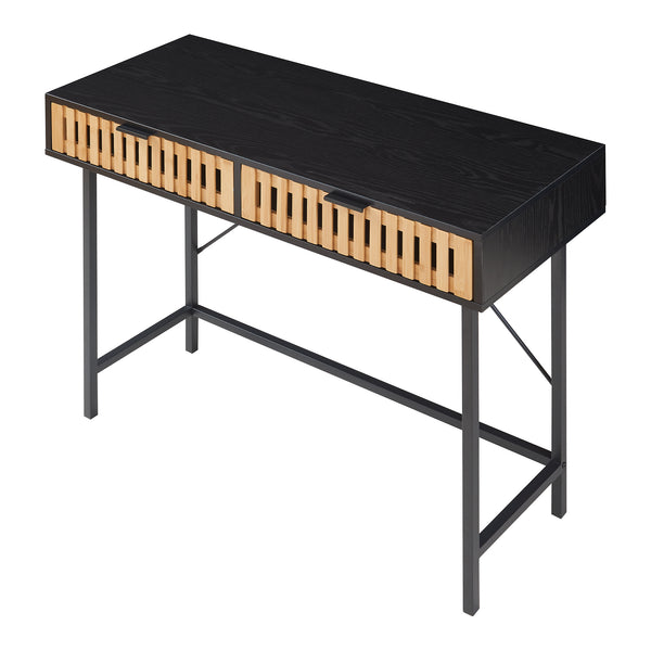 Konsolbord Luniehti 100x40x75 cm Svart/Natur [en.casa]