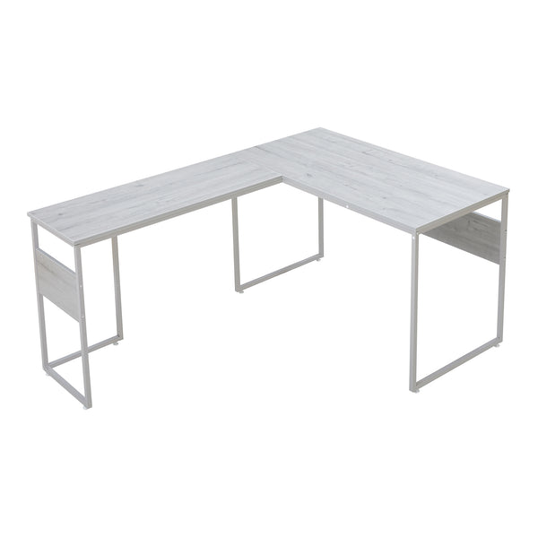Skrivbord Karlstang L-format 166x120x75 cm Ljusgrå [en.casa]
