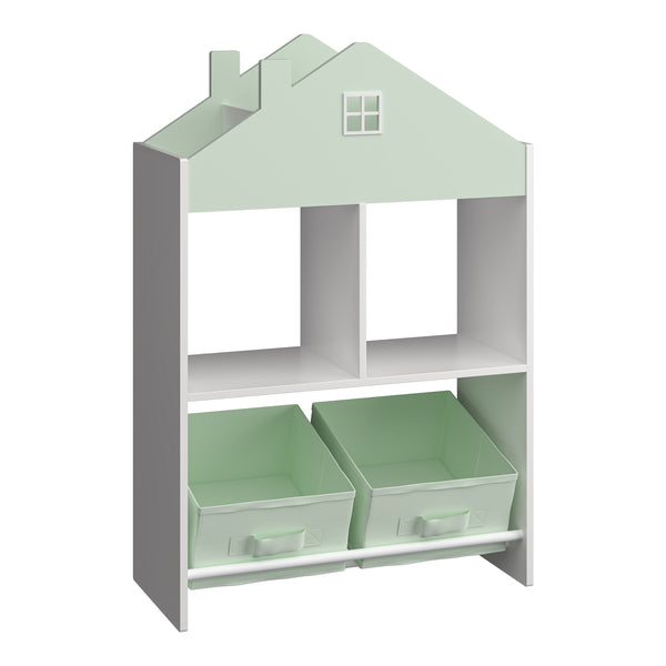 Barnhylla Vipsali 90x60x27 cm Mintgrön/Vit [en.casa]