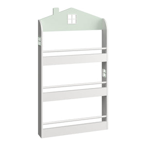 Barnhylla Vipsali 106x60x12 cm Mintgrön/Vit [en.casa]