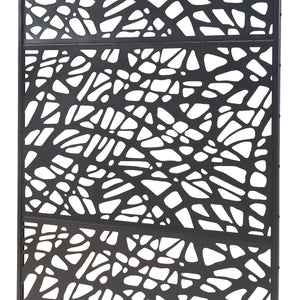 Inomhusavskiljare Poskind Stål 200x100x50 cm Svart [casa.pro]