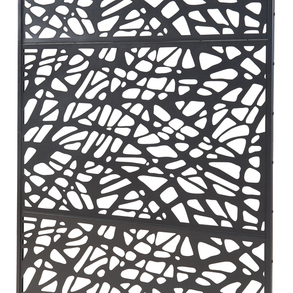 Inomhusavskiljare Poskind Stål 200x100x50 cm Svart [casa.pro]